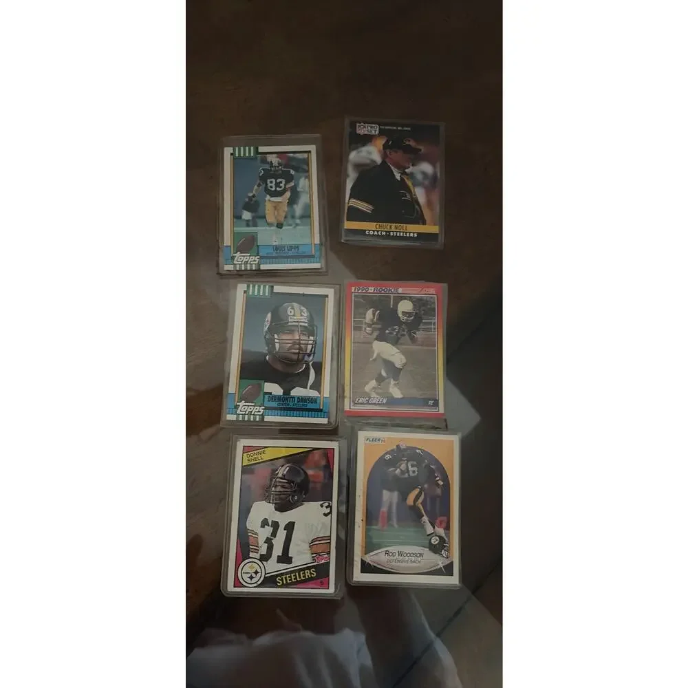 LOT 1980s 90s Cards Topps Rookie Shell Lipps Woodson Harris Noll Green STEELERS